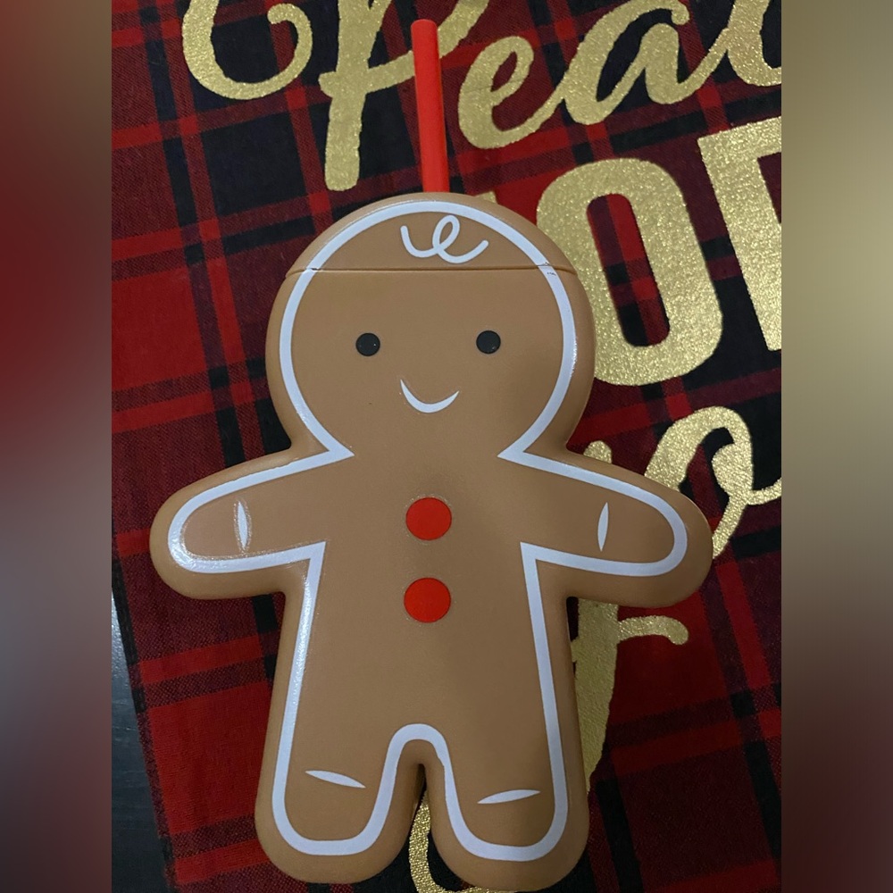 Gingerbread man sipper novelty drink ware target bullseye new